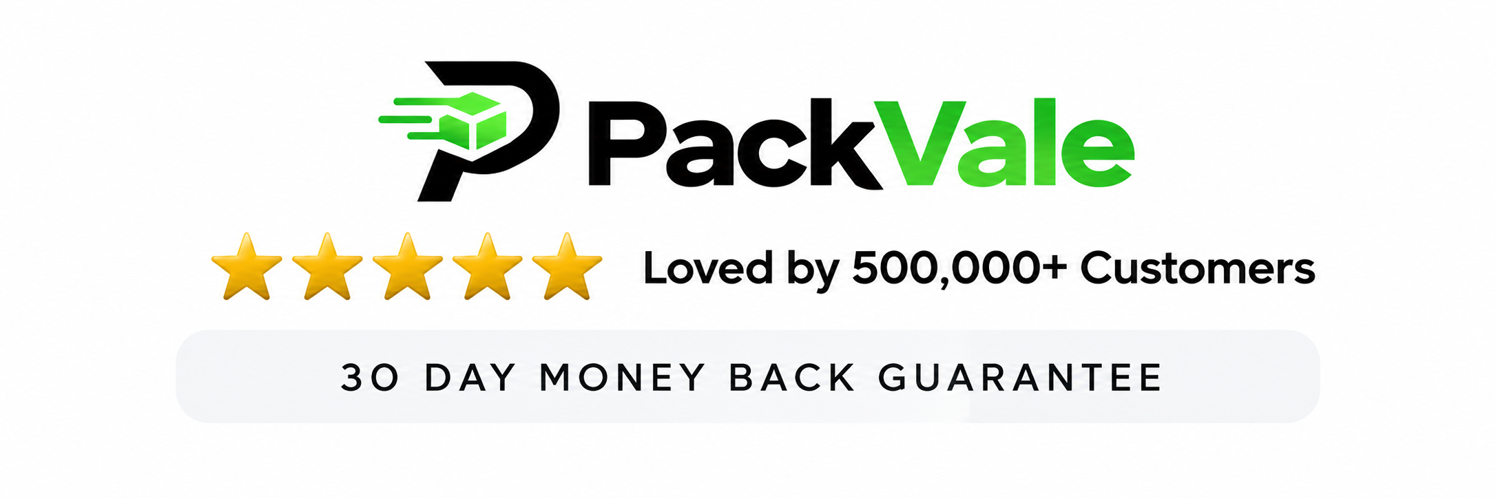PackVale 30 day money back guarantee